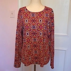 NWOT LAND'S END mosaic rash guard